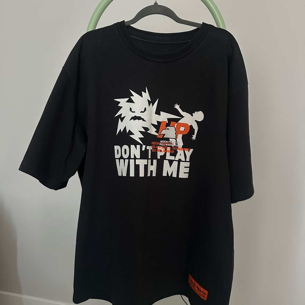 Heron Preston Black and White Kids T-Shirt